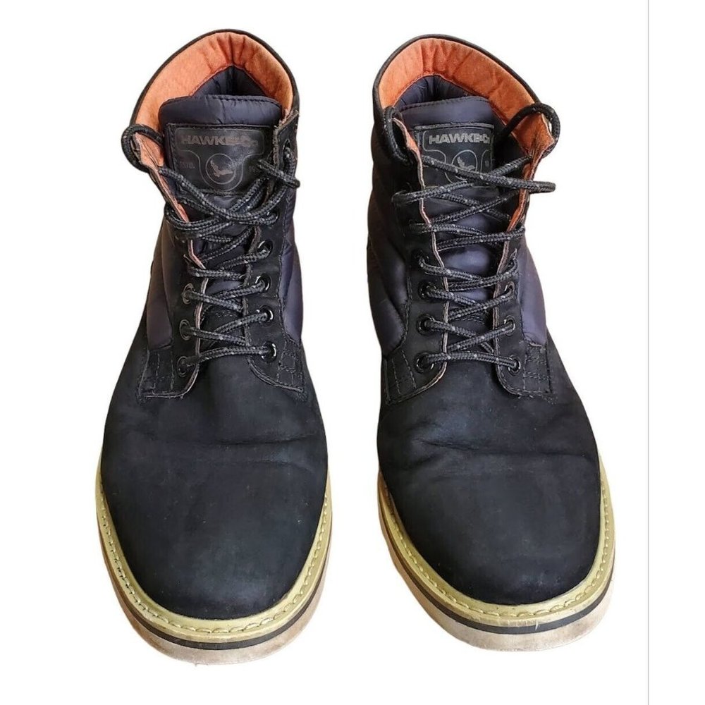 Hawke & Co Hunter High Top Leather Shoes Boots Black Lace Up Men's Size 11